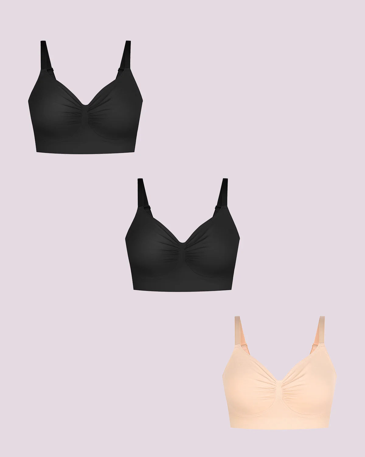 Bare Essentials™ Skin Flow Smooth Unlined Wireless Bra Triple Bundle