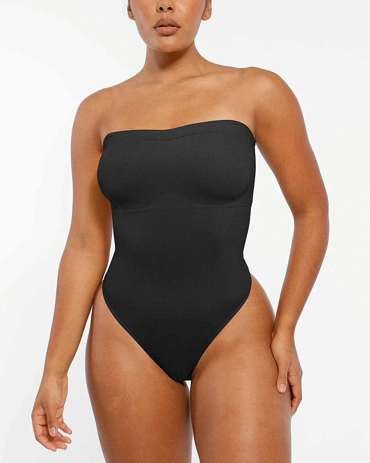Bare Essentials™ Skin Flow Strapless Sculpt Thong Bodysuit