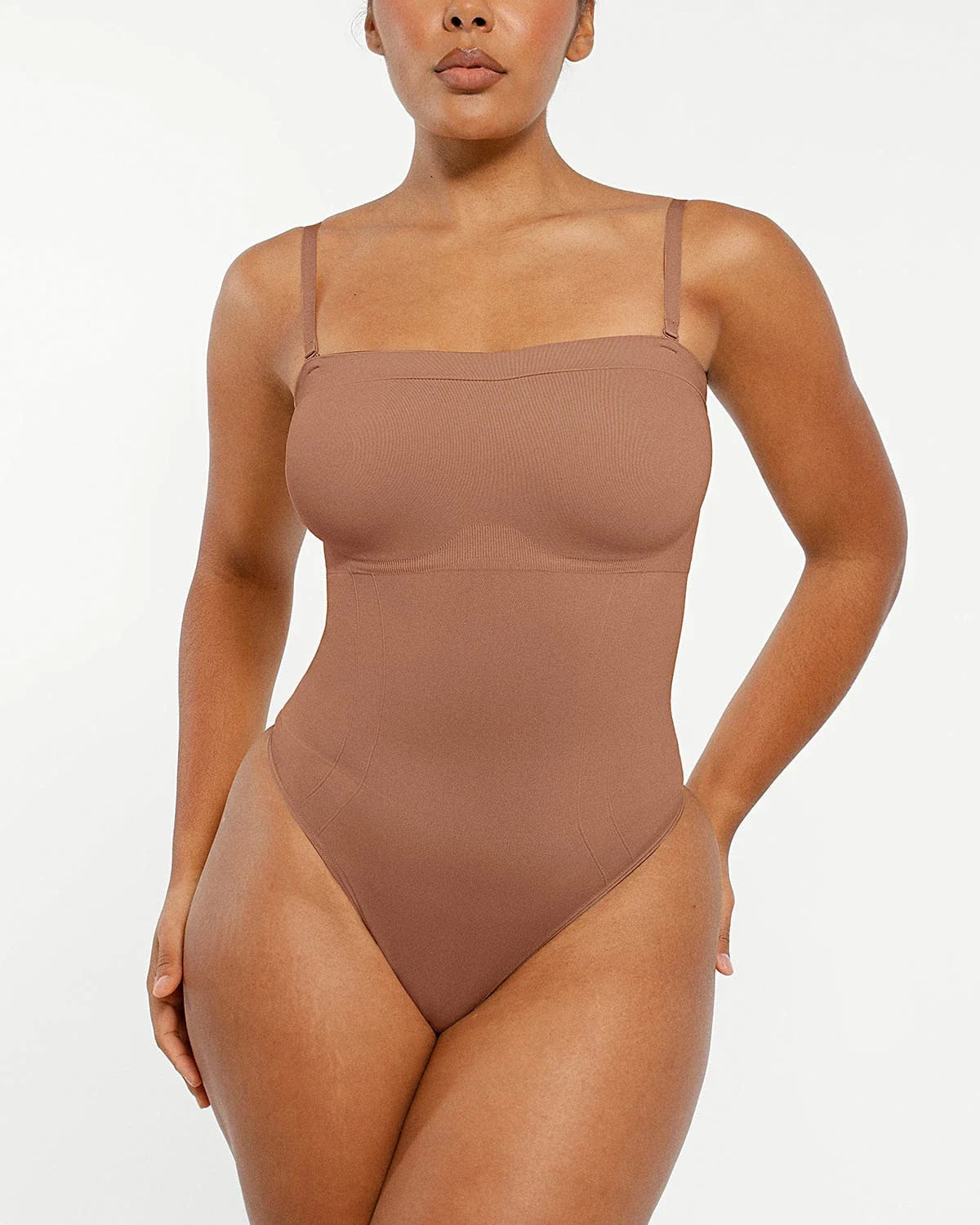Bare Essentials™ Skin Flow Strapless Sculpt Thong Bodysuit