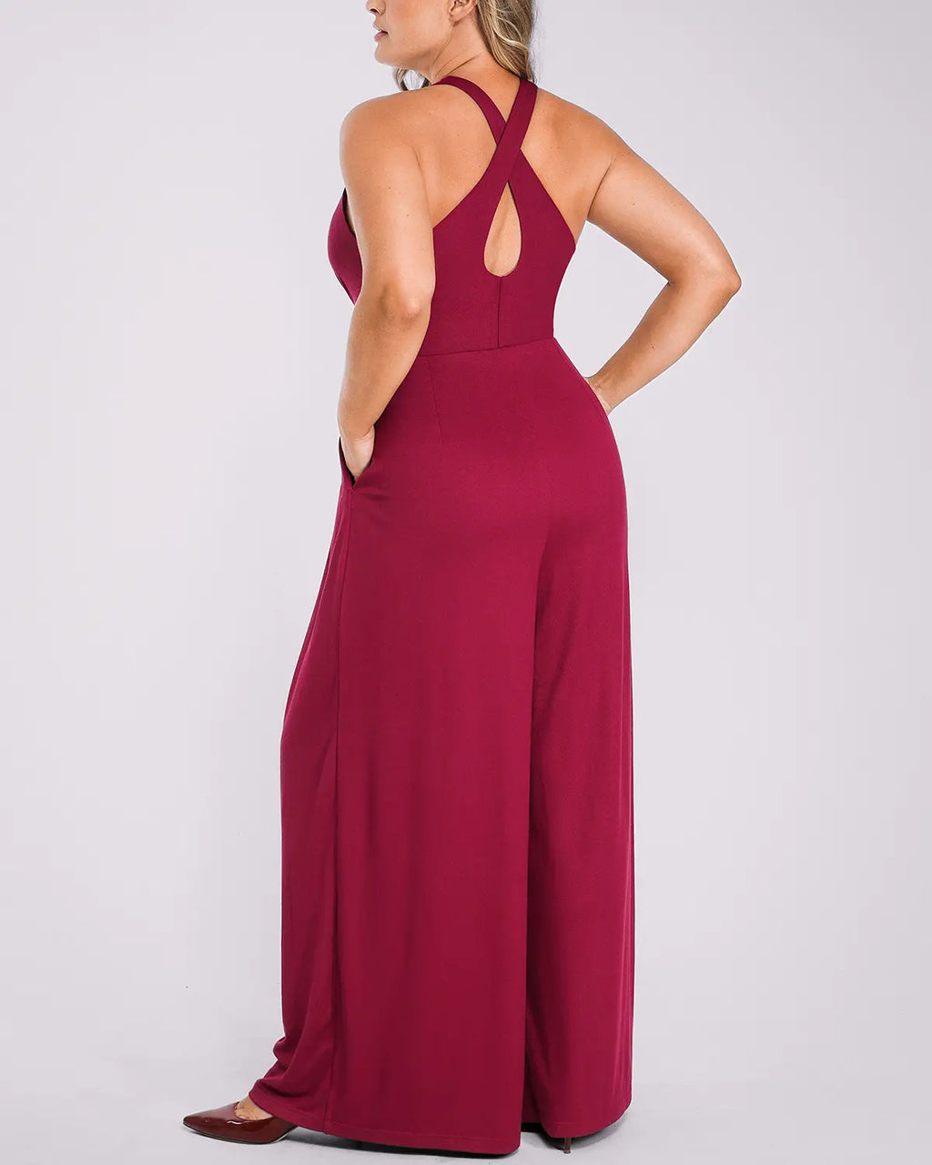 Bare Essentials™ AirSlim® Deep Plunge Built-In Shaping Jumpsuit