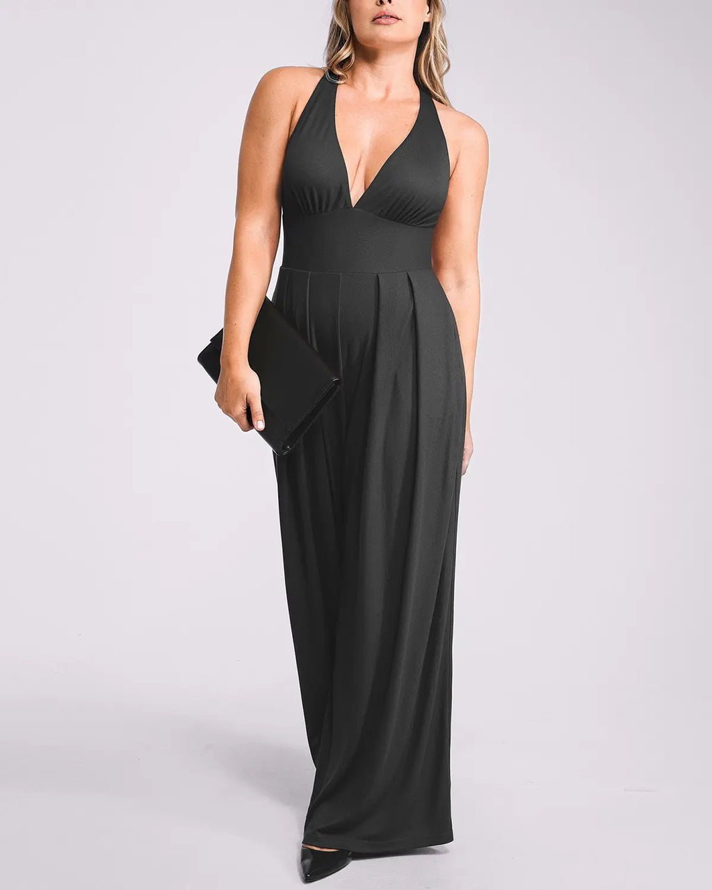 Bare Essentials™ AirSlim® Deep Plunge Built-In Shaping Jumpsuit