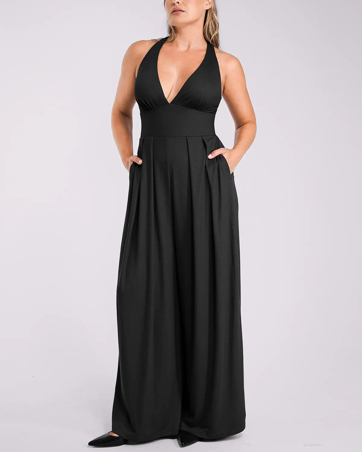 Bare Essentials™ AirSlim® Deep Plunge Built-In Shaping Jumpsuit