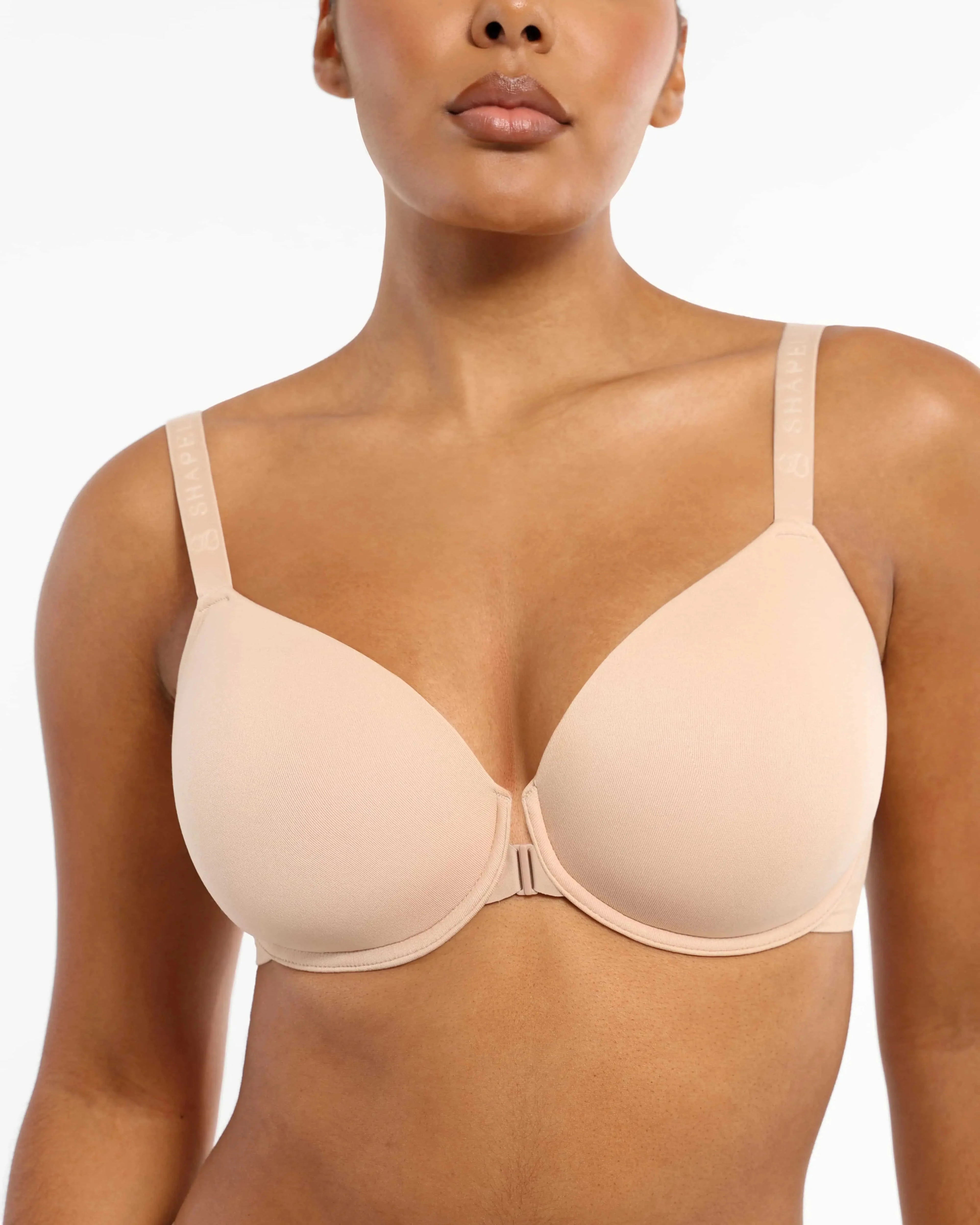 Bare Essentials™ Skin Flow Front Close Underwired T-Shirt Bra