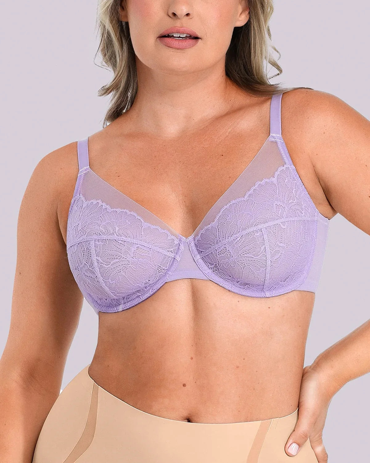 Bare Essentials™ AirSlim® Unlined Lace Underwired Uplift Bra